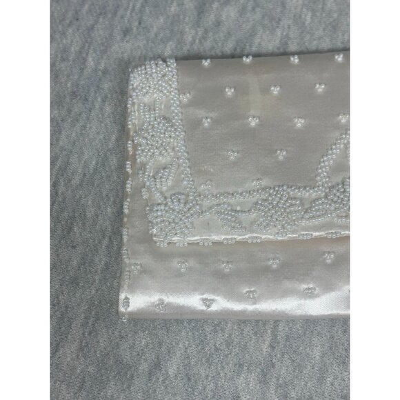 Vintage BonSoir Beaded Silk Wallet Purse Handmade Ivory - Picture 2 of 5